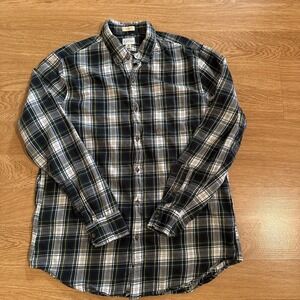 J Crew Shirt Mens Medium Classic Fit Multicolor Brushed Twill Long Sleeve Preppy